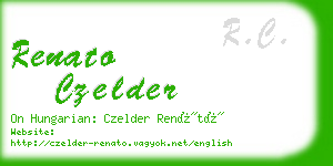renato czelder business card